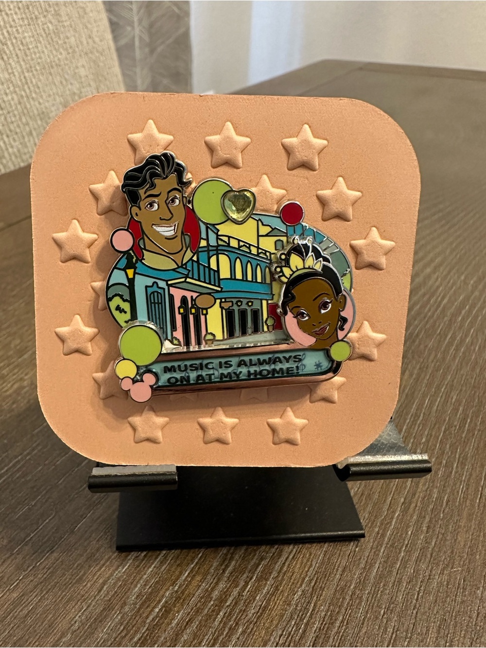 Disney Music Is Always On At My Home Tiana Naveen Princess and the Frog Pin LE